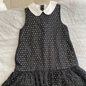 Black & White collared youth girls dress